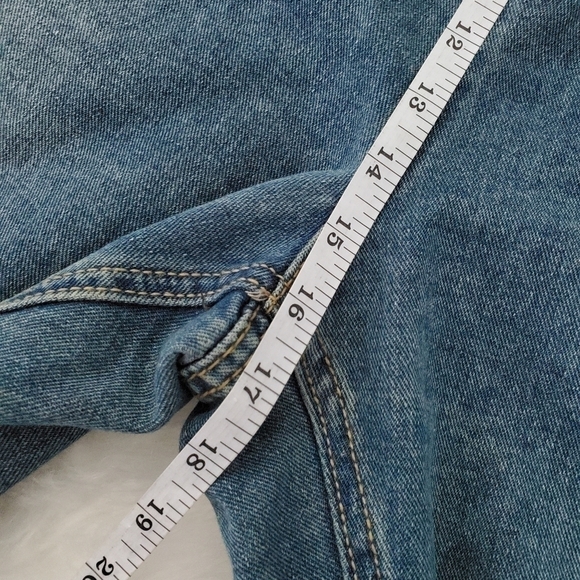 New! Boohoo Blue Plus Split Hem Straight Leg Jeans Mid Blue Size US 20. … - Picture 5 of 10